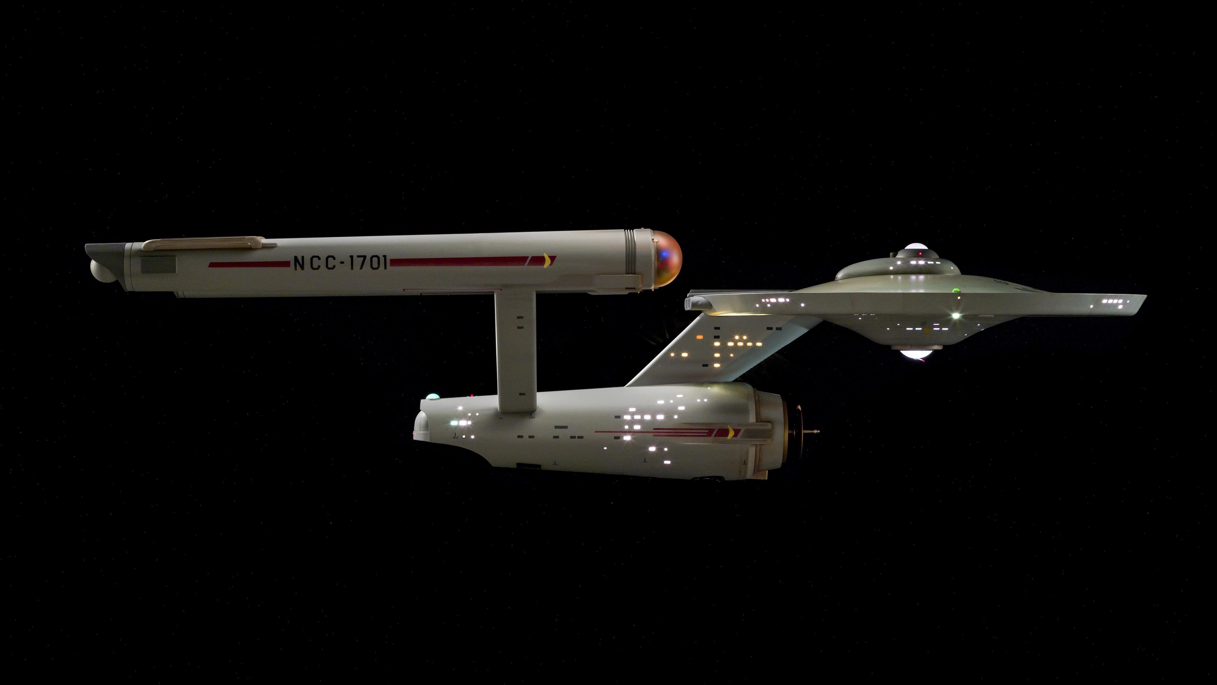 The original eleven-foot Enterprise studio model. Photo: Dane Penland, Smithsonian National Air and Space Museum (public domain).