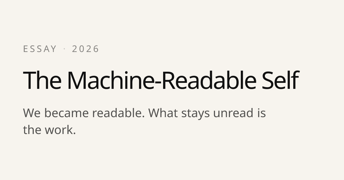 The Machine-Readable Self — Jônadas Techio | Jônadas Techio